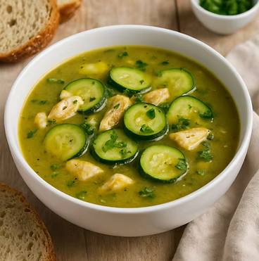 Sopa de Frango com Abobrinha
